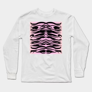 Tiger Skin Striped Pattern in Bubble Long Sleeve T-Shirt